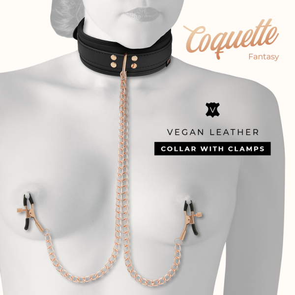 COQUETTE FANTASY – coquette chic desire - fantasy nipple clamp necklace with neoprene lining - Image 2