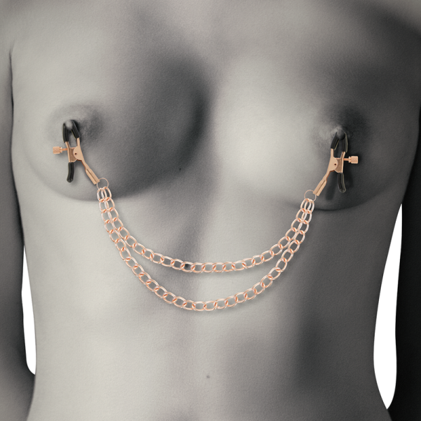 COQUETTE FANTASY – coquette chic norai - fantazijos metaliniai nippeliai su grandine - Image 3