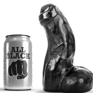 ALL BLACK - Juodas realistiškas dildo 17 cm