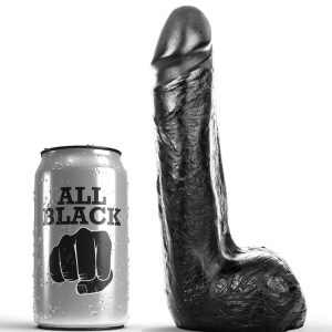 ALL BLACK - Juodas realistinis dildo 20 cm