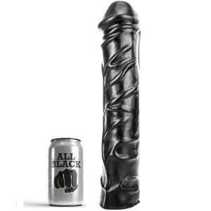 ALL BLACK - Didysis minkštas fisting dildo 32 cm