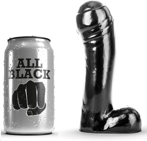 ALL BLACK – dildo juodas 15 cm