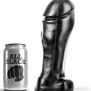 ALL BLACK – dong 22 cm platus pirštas