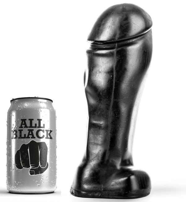 ALL BLACK – dong 22 cm platus pirštas