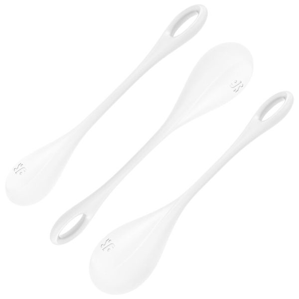 SATISFYER BALLS – satisfyer - yoni power 1 treningo rinkinys balta
