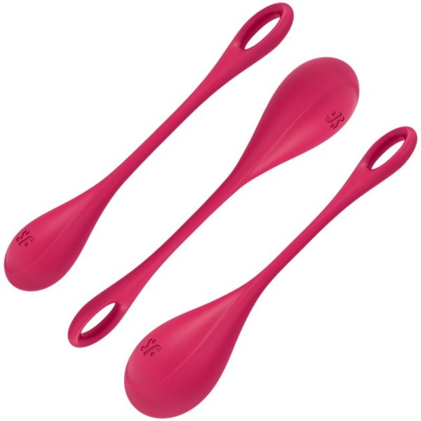 SATISFYER BALLS – satisfyer - yoni power 1 treningo rinkinys raudonas