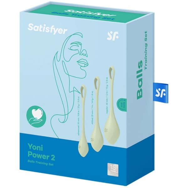 SATISFYER BALLS – satisfyer - yoni power 2 treningo rinkinys žalias - Image 3