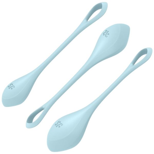 SATISFYER BALLS – satisfyer - yoni power 2 treningo rinkinys mėlynas