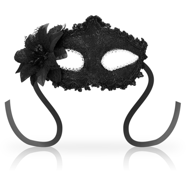 OHMAMA MASKS – ohmama - venecijos stiliaus antizaz maskė su žiedu - juoda
