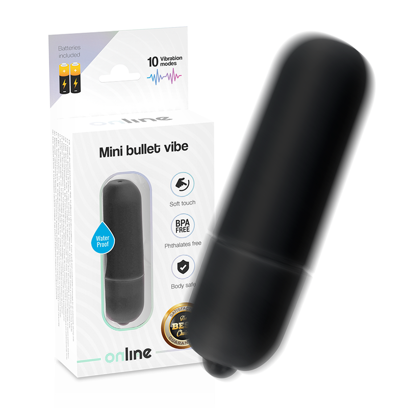 ONLINE – mažas bullet vibratorius juodas