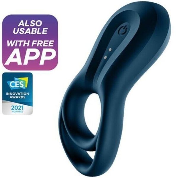SATISFYER CONNECT – satisfyer - epic duo ring vibratorius aplikacija mėlynas