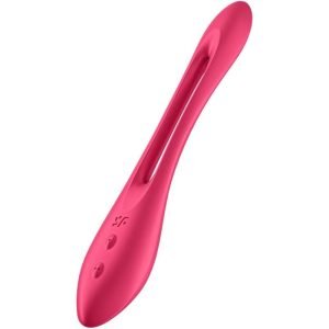 SATISFYER - ELASTIC JOY VIBRATORIUS RAUDONAS