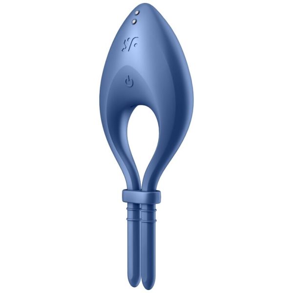 SATISFYER RING – satisfyer - tikslinis žiedas vibratorius aplikacija mėlyna