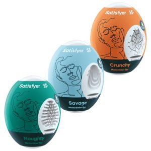 SATISFYER - 3 masturbatoriusių Kiaušiniai