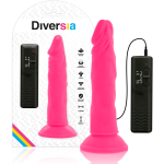 DIVERSIA - Lankstus Vibruojantis Dildo Rožinis 23 cm