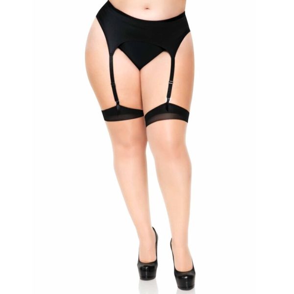 LEG AVENUE HOSIERY – leg avenue - plus lycra peršviesi 2 tonų kelnių su atgaline siūle ir kubiečių kulnu