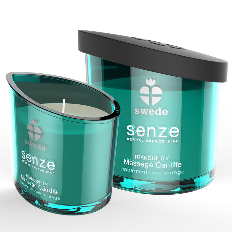 SWEDE – senze ramybės masažo žvakė - mėtos, rožės, apelsino