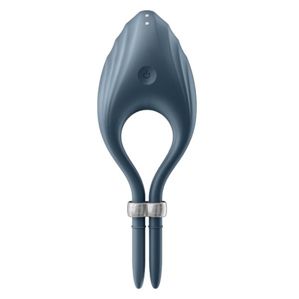 SATISFYER RING – satisfyer - dvikovos žiedas vibratorius pilkas - Image 2