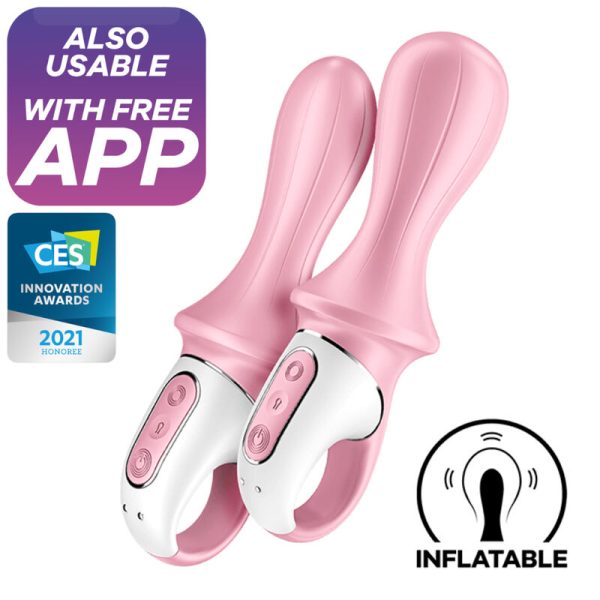 SATISFYER CONNECT – satisfyer - ora pump booty 5+ pučiamas analinis vibratorius rožinis