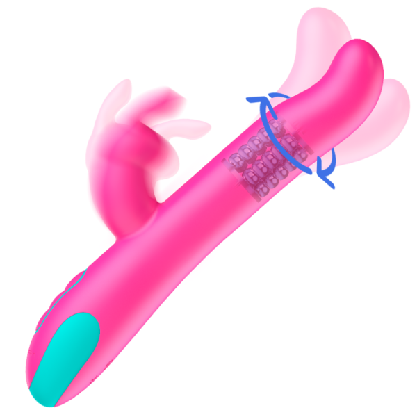 HAPPY LOKY – pluto triušio vibratorius ir rotatorius - Image 3