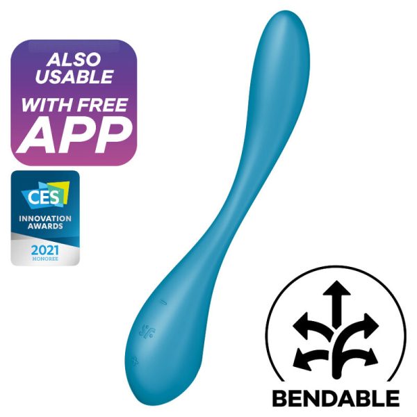 SATISFYER VIBRATOR – satisfyer - g-spot flex 5 multi vibratorius mėlynas