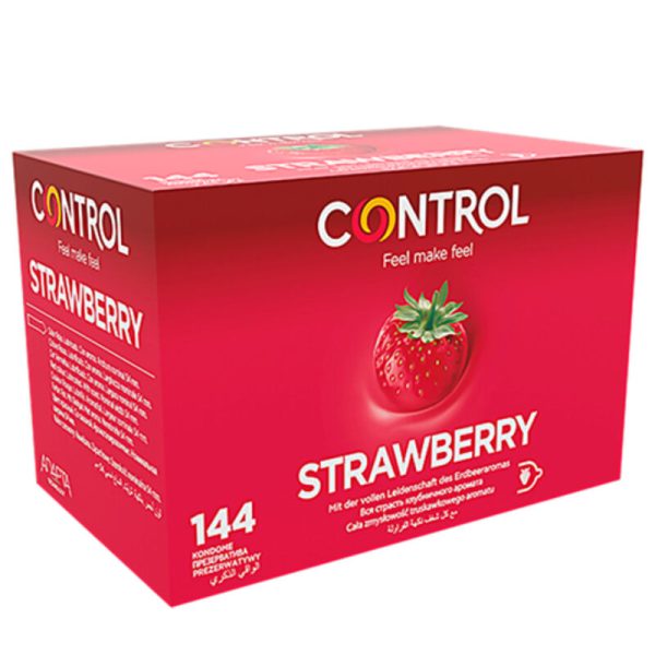 CONTROL CONDOMS – control - adapta braškių kondomai 144 vienetai