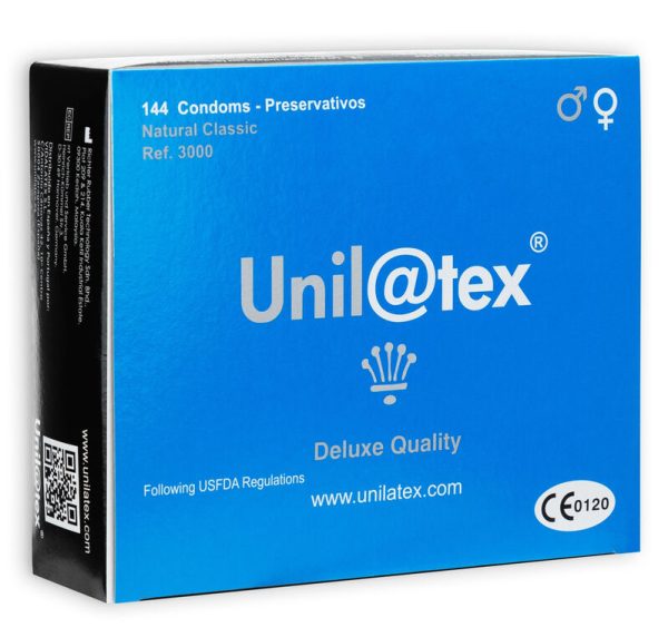 UNILATEX – natūralūs prezervatyvai 144 vienetai