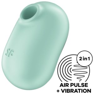 SATISFYER AIR PULSE – satisfyer - pro to go 2 duble air pulse stimuliatorius ir vibratorius žalias