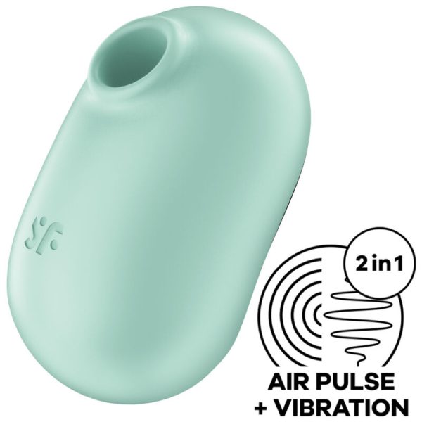 SATISFYER AIR PULSE – satisfyer - pro to go 2 duble air pulse stimuliatorius ir vibratorius žalias