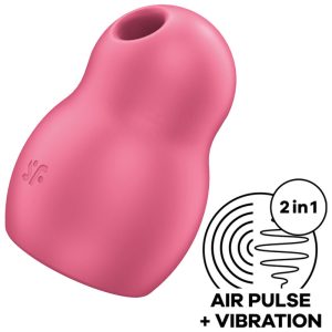 SATISFYER AIR PULSE – satisfyer - pro to go 1 dublinis ora pulso stimuliatorius ir vibratorius raudonas