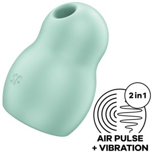SATISFYER AIR PULSE – satisfyer - pro to go 1 dublinis ora pulso stimuliatorius ir vibratorius žalias