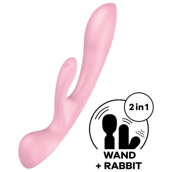 SATISFYER VIBRATOR – satisfyer - triple oh hibridinis vibratorius rožinis