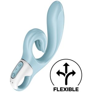 SATISFYER - LOVE ME RABBIT VIBRATORIUS MĖLYNAS