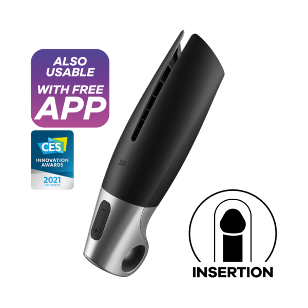 SATISFYER MEN – satisfyer - galios masturbatorius juodas