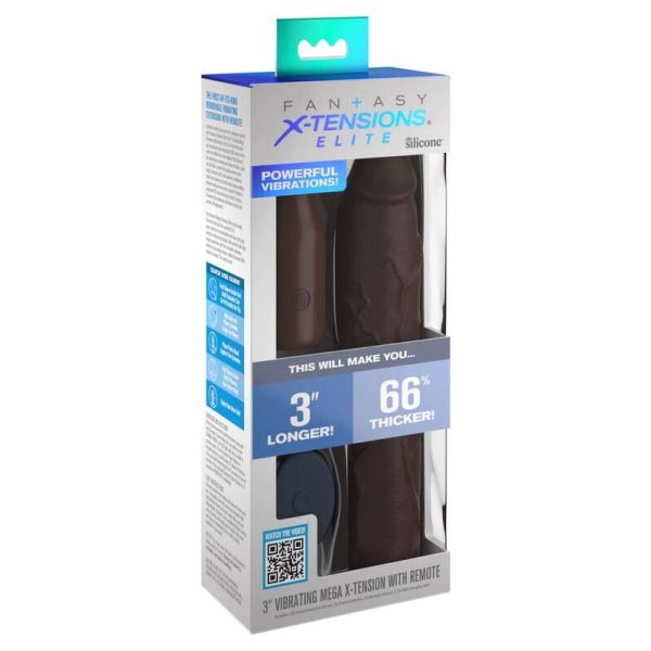 FANTASY X-TENSIONS – FANTASY X-TENSIONS - pipedreams sleevas 22,86 cm + 7,62 cm plugas su nuotoliniu valdymo rudas - Image 2
