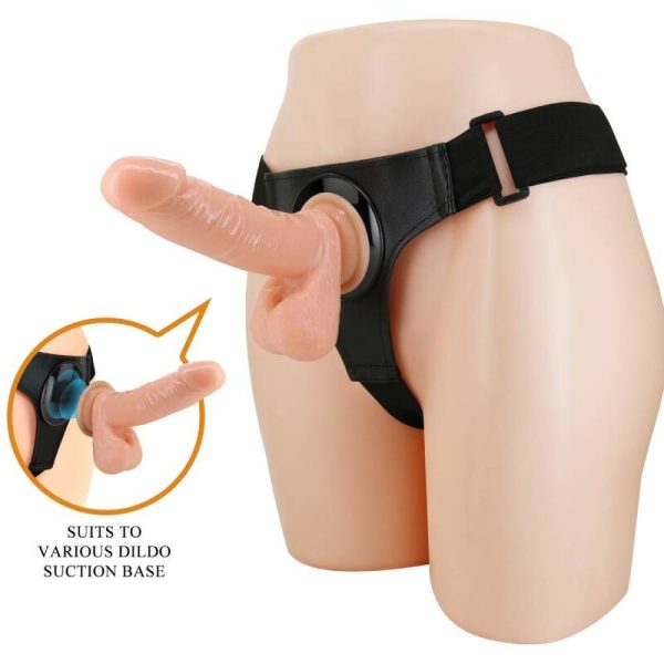 PRETTY LOVE – universalus diržai su dildo tom 20 cm natūralus