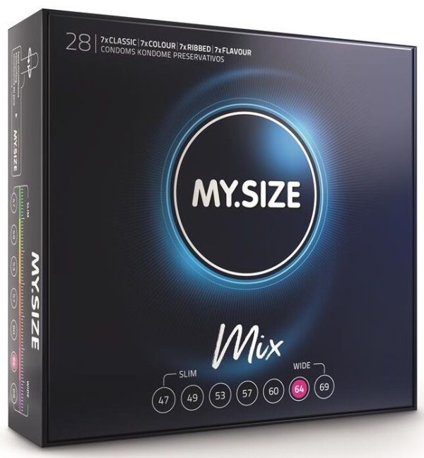 MY SIZE MIX – my size - mix kondomai 64 mm 28 vienetų