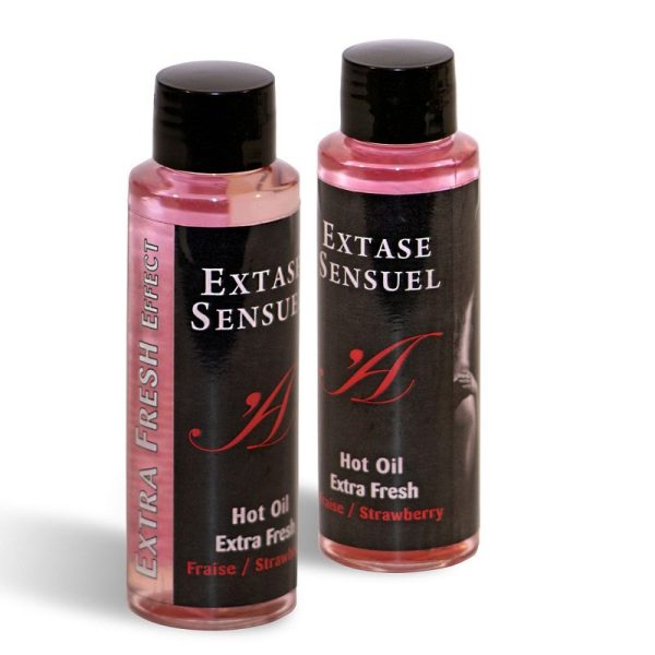 EXTASE SENSUAL – masažo aliejus su ekstra šviežių braškių efektu 100 ml - Image 2