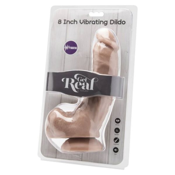 GET REAL - Vibratorius 20,5 cm su kamuoliukais - Image 2