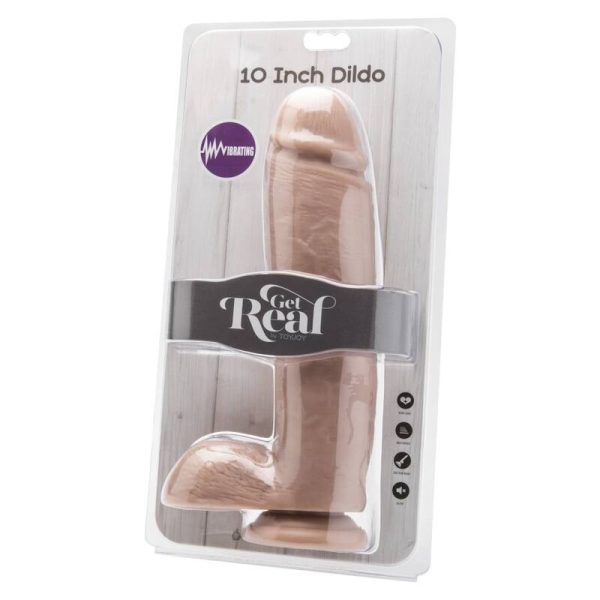 GET REAL - 25,5 cm vibratorius su kamuoliukais - Image 2