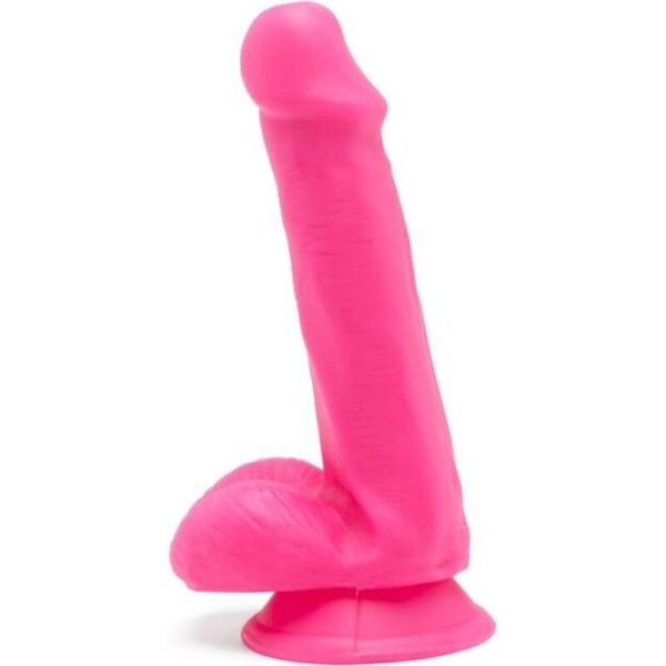 GET REAL – laimingi peniai dildo 12 cm su kamštais rožinis