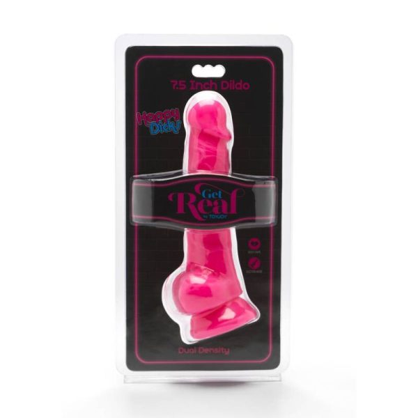 GET REAL – laimingi peniai 19 cm su kiaušiniais rožinis - Image 2