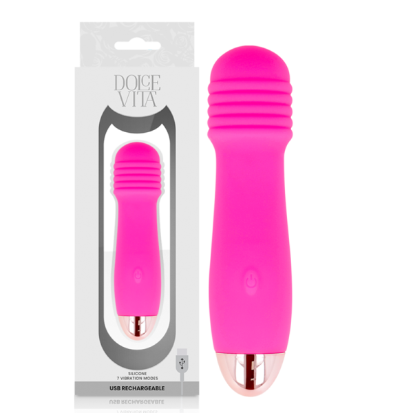 DOLCE VITA – įkraunamas vibratorius trys rožiniai 7 greičiai - Image 2
