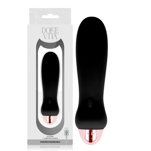 DOLCE VITA – įkraunamas vibratorius „five black“ 7 greičiai - Image 2