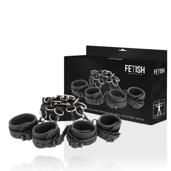 FETISH SUBMISSIVE BONDAGE – fetish submissive - luxusinis lovos kalėjimų rinkinys su noprene paddingu