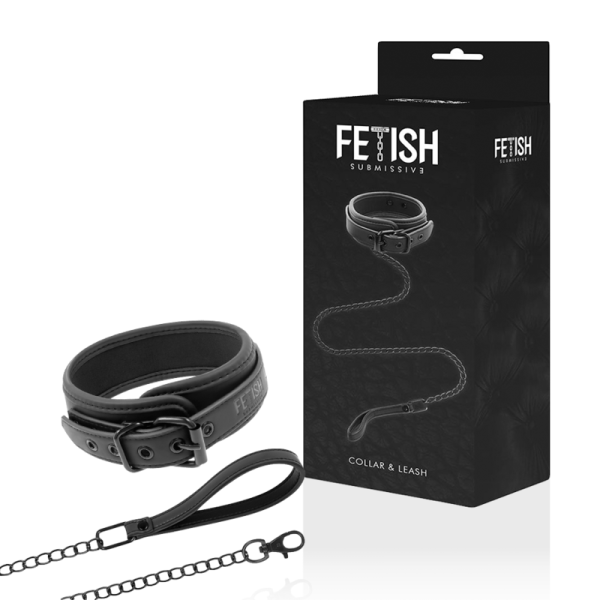FETISH SUBMISSIVE BONDAGE – fetish submissive - noprene paddingo grandinės kaklaraištis