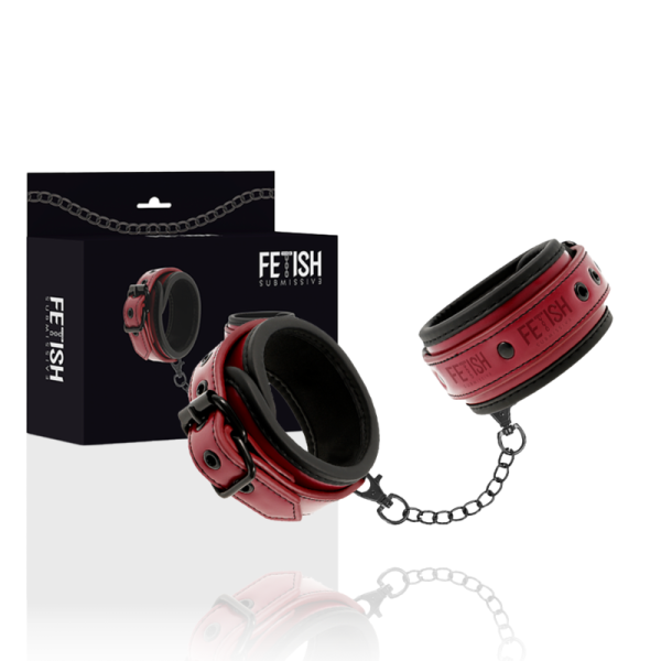 FETISH SUBMISSIVE DARK ROOM – veganinės odos anklestės su neopreno paddingu