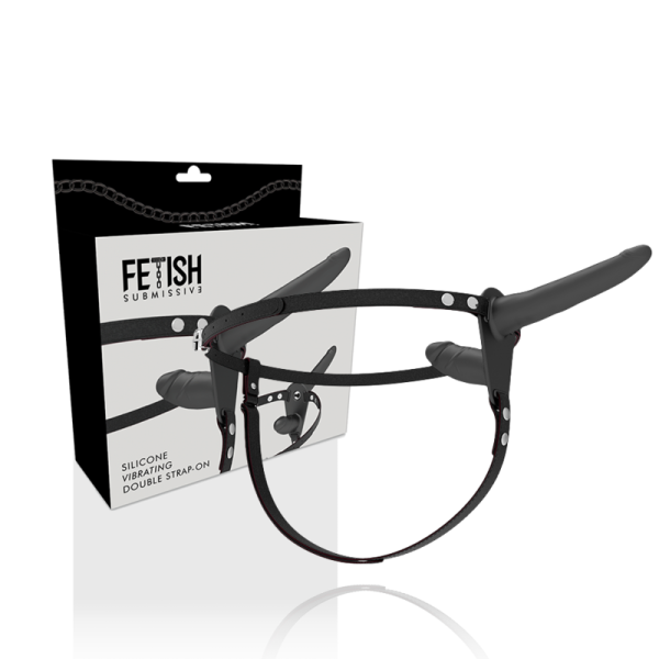 FETISH SUBMISSIVE HARNESS – dviguba penetracija juodas vibratorius - Image 2