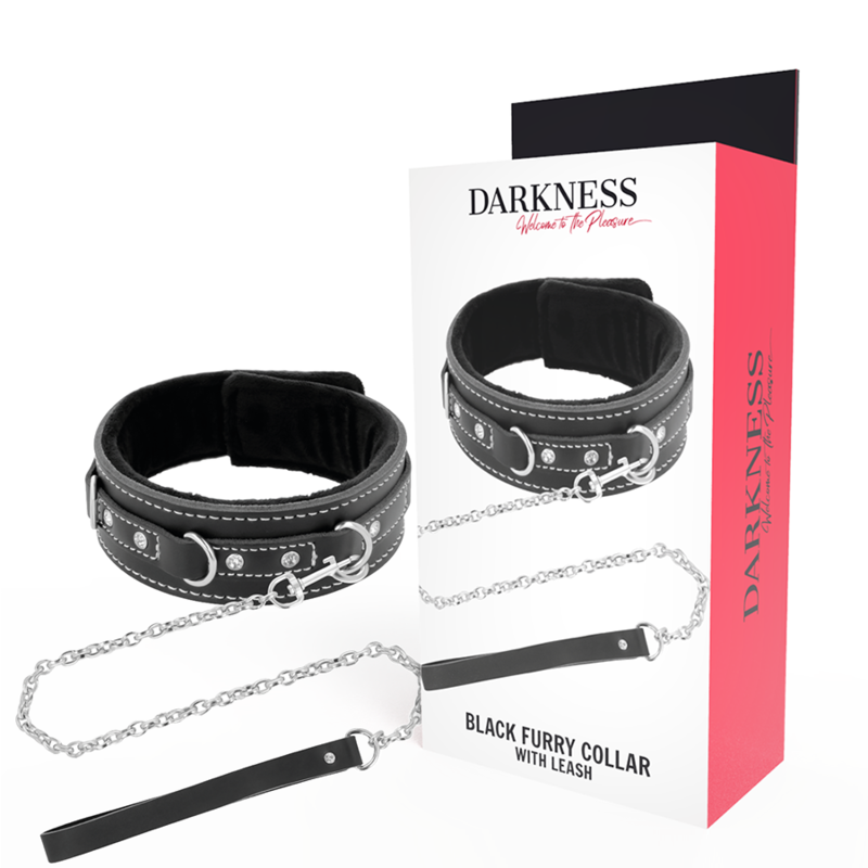 DARKNESS BONDAGE – darkness - aukštos kokybės odainis kaklo vėrinys su pavadėliu