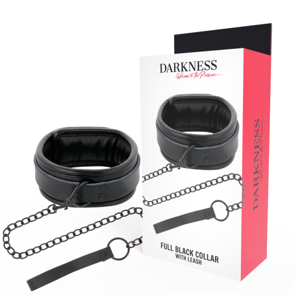 DARKNESS BONDAGE – darkness - juodas kaklo vėrinys su grandine
